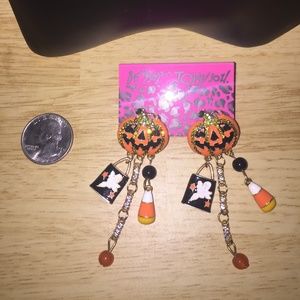 Betsey Johnson Pumpkin Halloween Earrings